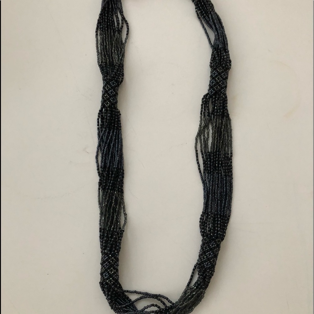 Black bead necklace